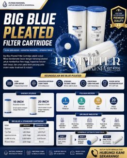 Big Blue pleated filter cartridge 10 & 20 inch untuk water treatment & industri