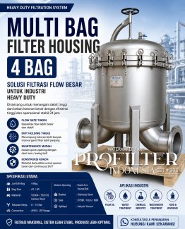 Multi Bag Filter Housing isi 4 Bag Industrial SS304 SS316L