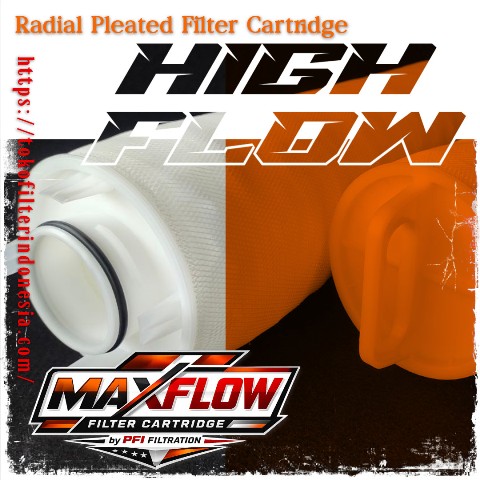 MAXFLOW MF740-R Series High Flow Radial Pleated Filter Cartridge PFI